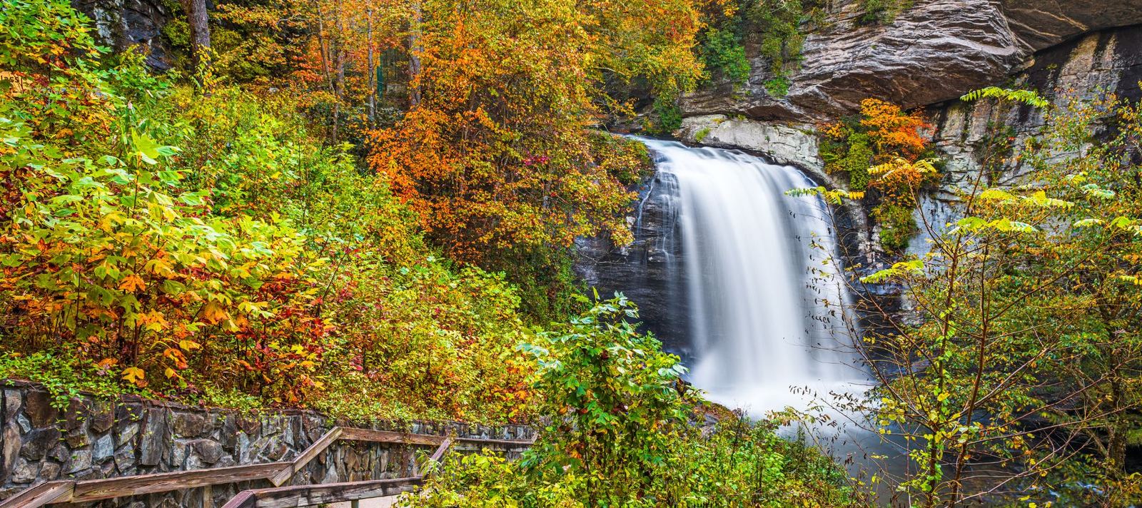 Looking Glass Falls in Pisgah National Forest
