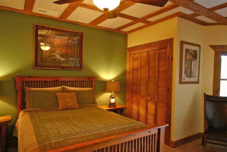 Wineberry Suite at Wildberry Lodge, king bedroom in the cabin